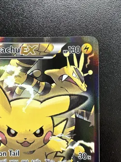 Pokemon Pikachu EX Red & Blue Col Black Star Full Art Promo XY124 NM C - Image 3