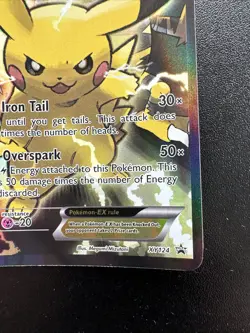 Pokemon Pikachu EX Red & Blue Col Black Star Full Art Promo XY124 NM C - Image 5