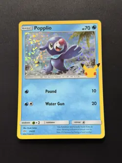 Popplio 23/25 Non-Holo McDonalds 25th Anniversary Promo Pokemon TCG NM/Mint - Image 1