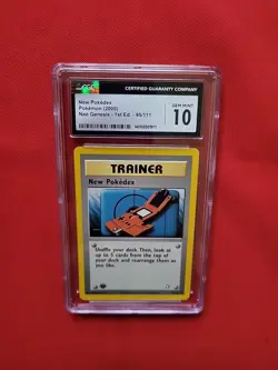 GEM MINT Pokemon: New Pokedex #95/111 1st Edition Neo Genesis 2000 - CGC 10 -A63 - Image 4