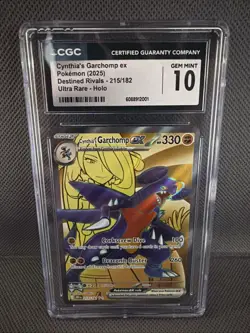 Cynthia's Garchomp ex 215/182 Pokemon Destined Rivals - Ultra Rare Holo - CGC 10 - Image 1