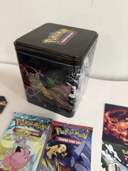 Pokemon TCG Stacking Tins Factory - 2025 8 Booster Packs, 2 Stickers Bonus Lot - Image 4