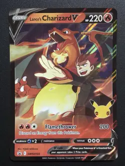 Pokemon Celebration SWSH: Lance's Charizard V JUMBO SWSH133 Promo 25th Annv. - Image 1