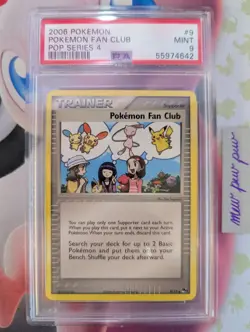 2006 POKEMON POP SERIES 4 Pokemon Fan Club #9 UNCOMMON/PROMO 9/17 MINT PSA 9 - Image 1