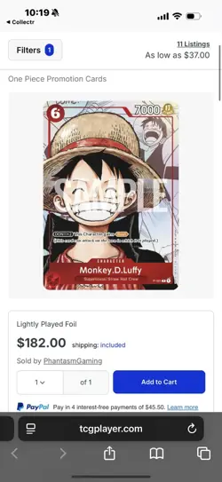 Monkey D. Luffy P-001 One Piece Premium Collection 25th Promo Card English - Image 3