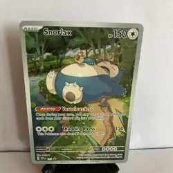 Pokemon Snorlax SVP 051 Holo Black Star Promo Card Scarlet & Violet 151 - Image 1