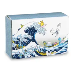 Pokemon Center - Great Wave Pikachu & Friends Double Deck Box & x65 Card Sleeves - Image 2