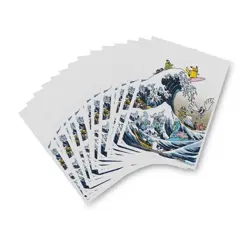 Pokemon Center - Great Wave Pikachu & Friends Double Deck Box & x65 Card Sleeves - Image 3
