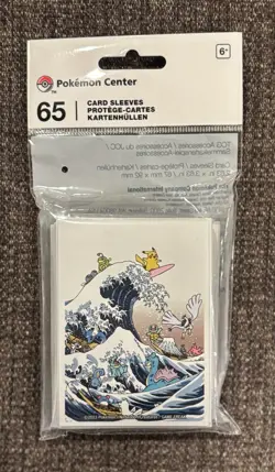 Pokemon Center - Great Wave Pikachu & Friends Double Deck Box & x65 Card Sleeves - Image 4