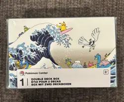 Pokemon Center - Great Wave Pikachu & Friends Double Deck Box & x65 Card Sleeves - Image 5