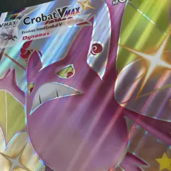 Pokemon TCG Jumbo Crobat VMAX SWSH099 Oversized Black Star Promo Card 2021 NM/M - Image 3