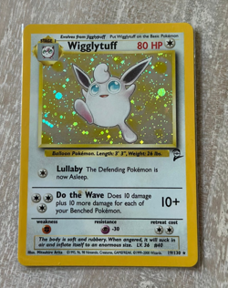 Wigglytuff HOLO 19/130 Holo Rare Base Set 2 Pokemon Card WOTC - Image 1