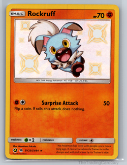 Rockruff SV23/SV94 SM Hidden Fates Shiny Baby Holo Rare Pokemon Card NM - Image 1