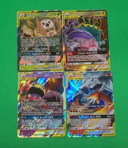 Pokemon Tag Team GX'S Card Lot Of 4 Reshiram & Charizard, Muk & Alolan Muk, Rowl - Image 3