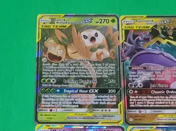 Pokemon Tag Team GX'S Card Lot Of 4 Reshiram & Charizard, Muk & Alolan Muk, Rowl - Image 4