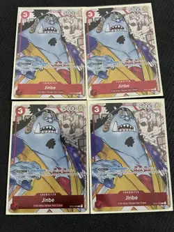 4x ONE PIECE ENGLISH 25TH ANNIVERSARY PREMIUM CARD COLLECTION JINBE ST01-005 - Image 1