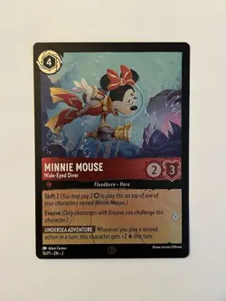 Minnie Mouse - Wide-Eyed Diver 16 Disney Lorcana Promo Cards Cold Foil - Image 1