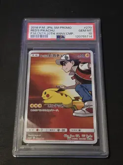 Red's Pikachu Holo Card PSA 10 270/Sm-p 270 Sun & Moon Promos (Japanese) - Image 1