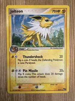 Jolteon 3/17 POP Series Promos 3 WOTC Holo Rare Pokemon Card LP/Swirl - Image 1