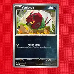 Venipede 054/086 Master Ball Reverse Holo - Pokemon Card - SV: Black Bolt - NM - Image 1