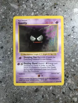 Pokemon TCG Cards SHADOWLESS Base Set Gastly 50/102 - Image 1