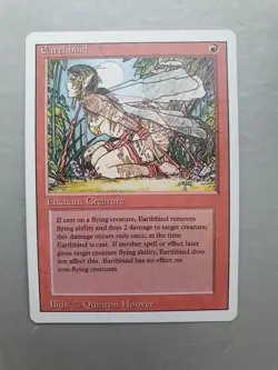 Earthbind , MTG Revised Ed. (1994) Common Red Enchant Creature NM - Image 1