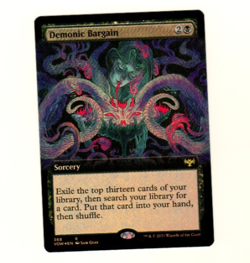 Demonic Bargain Extended Art 368 R Foil Innistraud Crimmson Vow MTG Single Card - Image 1