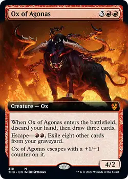 MTG - Ox of Agonas - Foil - Extended Art, Theros Beyond Death - Image 1