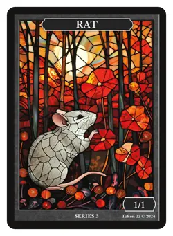 Rat Stained Glass Token Givememana Tokens Magic the Gathering - Image 1