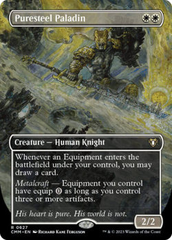 Puresteel Paladin (Borderless Alternate Art) [Commander Masters] - Image 1