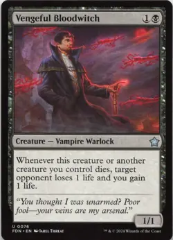 Vengeful Bloodwitch U Foundations 76 NM MTG - Image 1