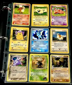 Pokemon Collection Mixed 🔥 Lot of Cards w/ Binder Pages Vaporeon EX - Image 1