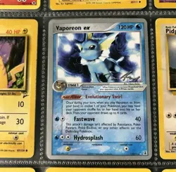 Pokemon Collection Mixed 🔥 Lot of Cards w/ Binder Pages Vaporeon EX - Image 5