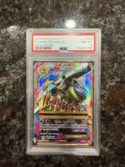 2016 POKEMON XY EVOLUTIONS FA M BLASTOISE EX #102 EVOLUTIONS PSA 8 NM-MT - Image 1