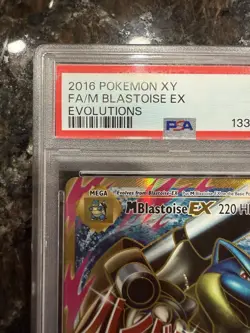 2016 POKEMON XY EVOLUTIONS FA M BLASTOISE EX #102 EVOLUTIONS PSA 8 NM-MT - Image 3