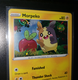 Pokemon TCG - Morpeko Black Star Promo SWSH031 with galaxy HD and normal swirl - Image 1