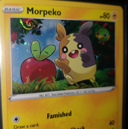 Pokemon TCG - Morpeko Black Star Promo SWSH031 with galaxy HD and normal swirl - Image 5