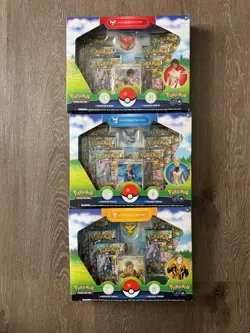 Pokemon TCG GO Team Valor, Mystic and Instinct Special Collection boxes - Image 1