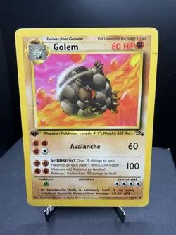 Pokemon TCG WOTC 1st Edition Fossil Golem 36/62 Uncommon HP/DMG - Image 1