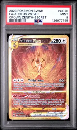 2023 POKEMON SWORD & SHIELD CROWN ZENITH SECRET FULL ART/ARCEUS VSTAR PSA 9 - Image 1