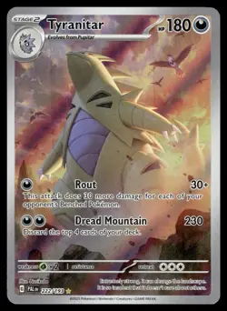 Tyranitar 222/193 Pokemon TCG Paldea Evolved Full Art Illustration Rare Holo NM - Image 3