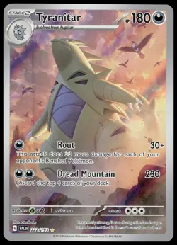 Tyranitar 222/193 Pokemon TCG Paldea Evolved Full Art Illustration Rare Holo NM - Image 5
