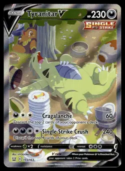 Tyranitar V 155/163 Pokemon TCG Battle Styles Holo Alternate Full Art LP - Image 1