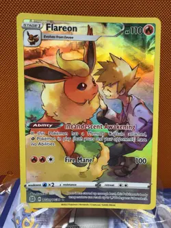 2021 Pokemon SWSH Brilliant Stars TG01/TG30 Flareon 1432 Holo Flecks Missing - Image 1
