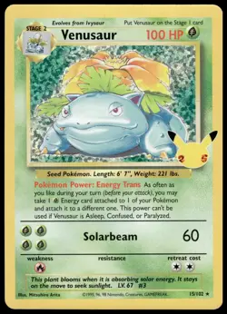 Venusaur 15/102 Pokemon TCG Celebrations: Classic Collection Holo NM - Image 1