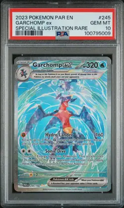 PSA 10 Garchomp ex 245/182 Pokemon Paradox Rift Special Illustration Rare GEM MT - Image 1