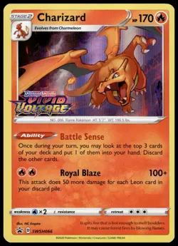 Charizard SWSH066 Pokemon TCG Sword & Shield Holo Black Star Promo Prerelease NM - Image 1