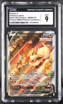 CGC 9 Flareon V SWSH179 Pokemon TCG Black Star Promos Alternate Art MINT - Image 1