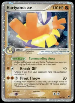 Hariyama ex 100/107 Pokemon TCG 2005 EX Deoxys Holo Rare NM - Image 1