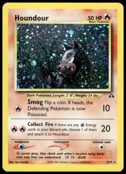 Houndour 5/75 Pokemon TCG 2001 Neo Discovery Holo Unlimited NM - Image 1